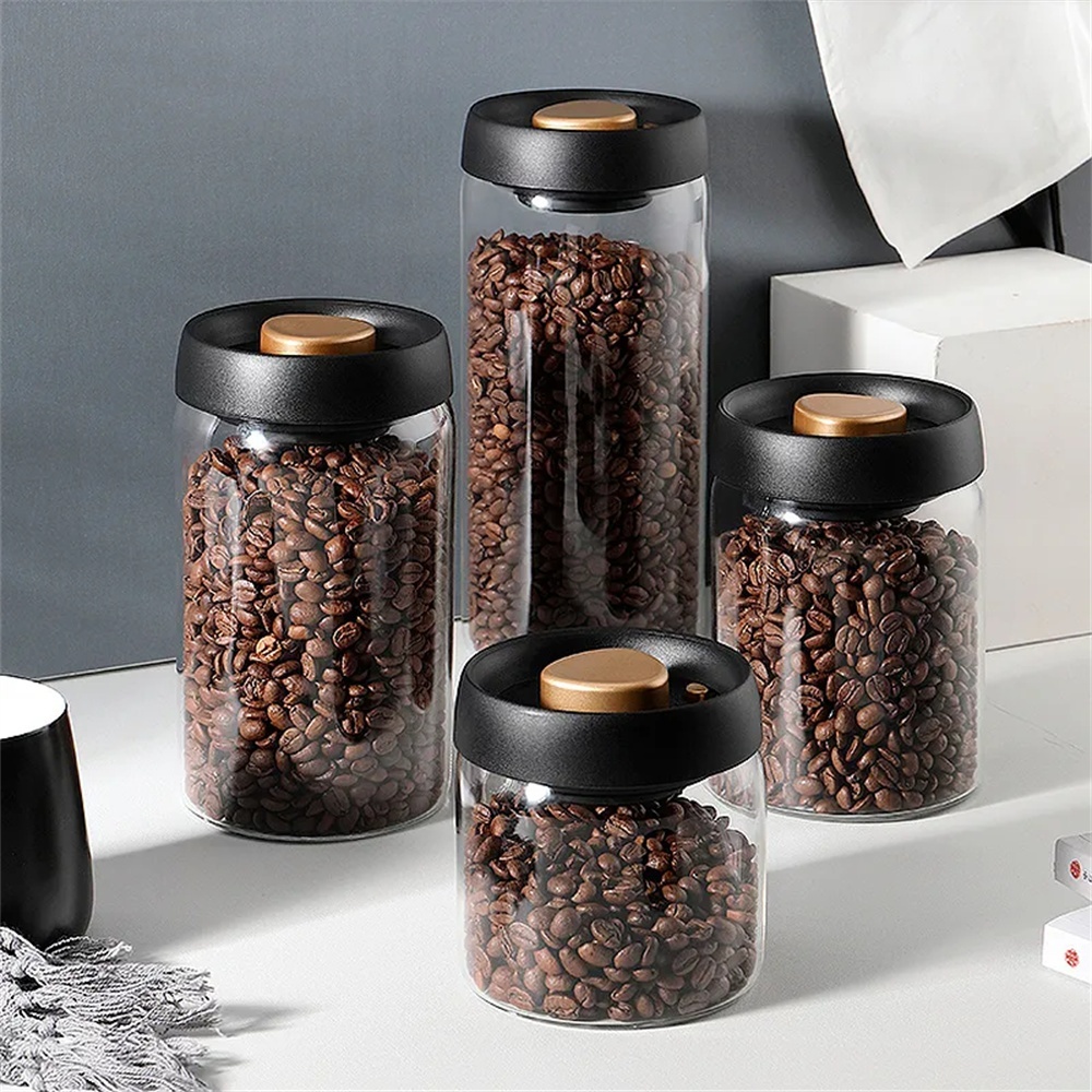 Coffee Tea Canister Set - 1 paket Kahve Çekirdeği Saklama Kabı