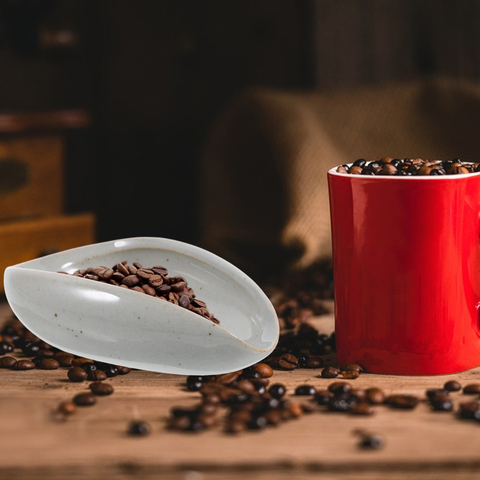 Coffee Bean And Tea Leaf - Seramik Kahve Çekirdeği Dozaj Tepsisi, Öğütülmüş