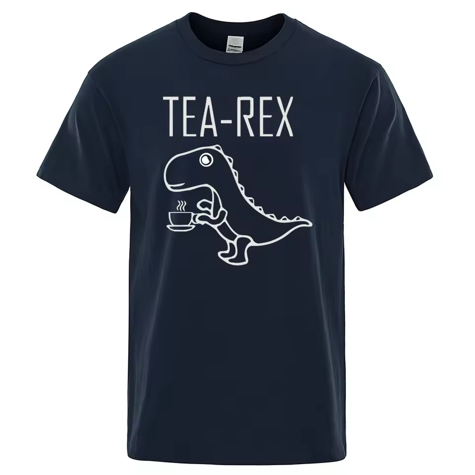 T And Tea Coffee - Erkek Kadın T-Shirt Çay Rex Komik