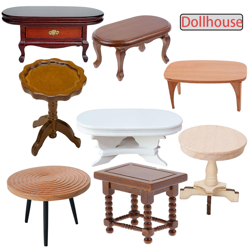 Coffee Tea Home - 1:12 Ölçekli Dollhouse Minyatür Yuvarlak Masa