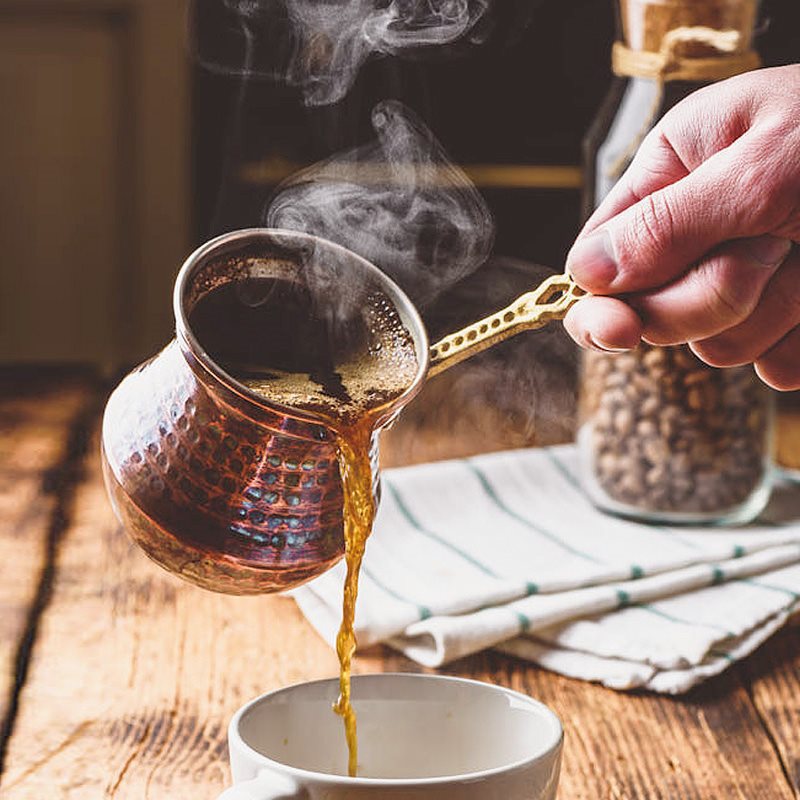 T And Tea Coffee - Türkiye cezvesi, sütlü çay ince bakır
