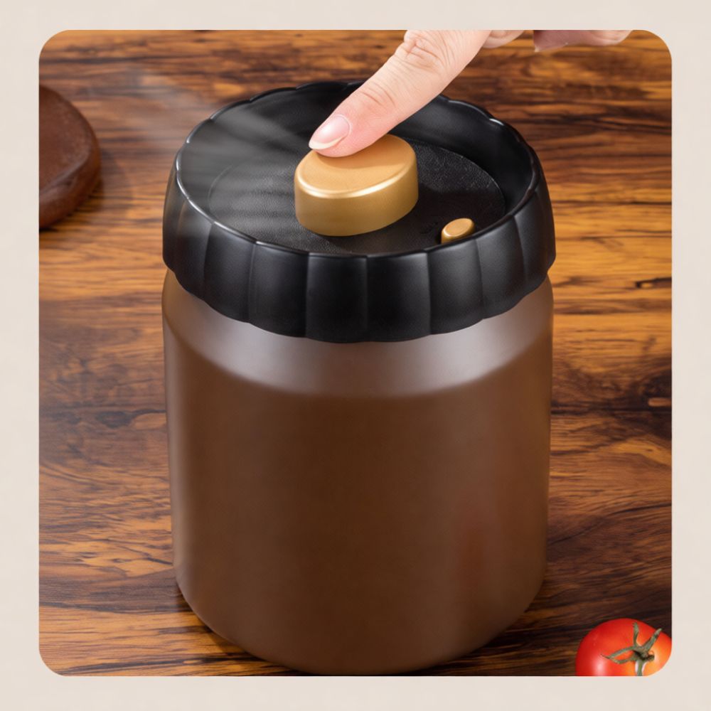 Coffee Bean And Tea Leaf - Vakumlu Kapaklı Kahve Taneleri Saklama Kabı,