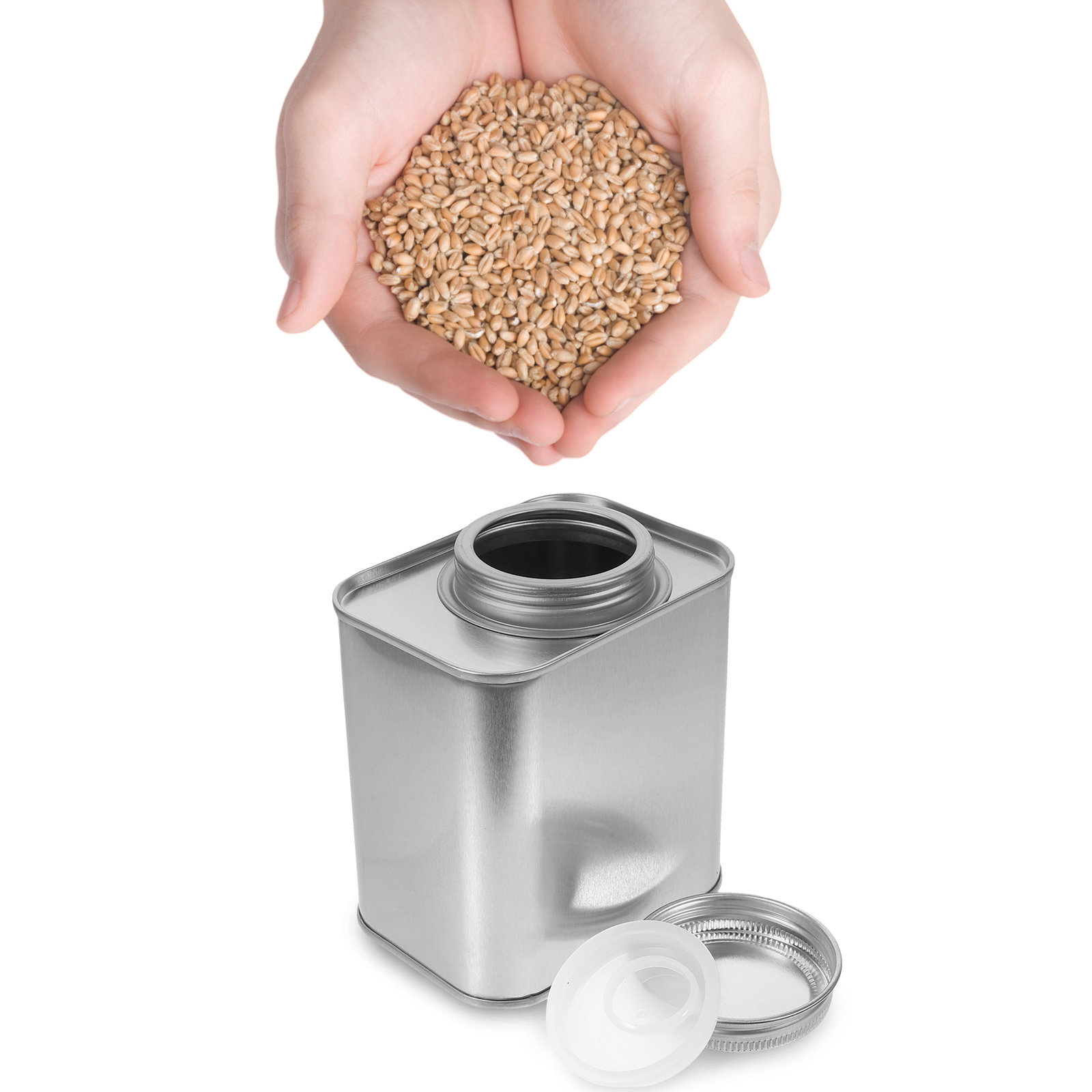 Coffee Tea Canister Set - 4 adet sızdırmaz teneke kap seti,