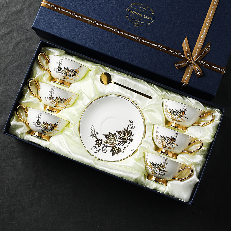 Coffee Tea English - Kahve Fincanı Küçük Zarif Set Seramik