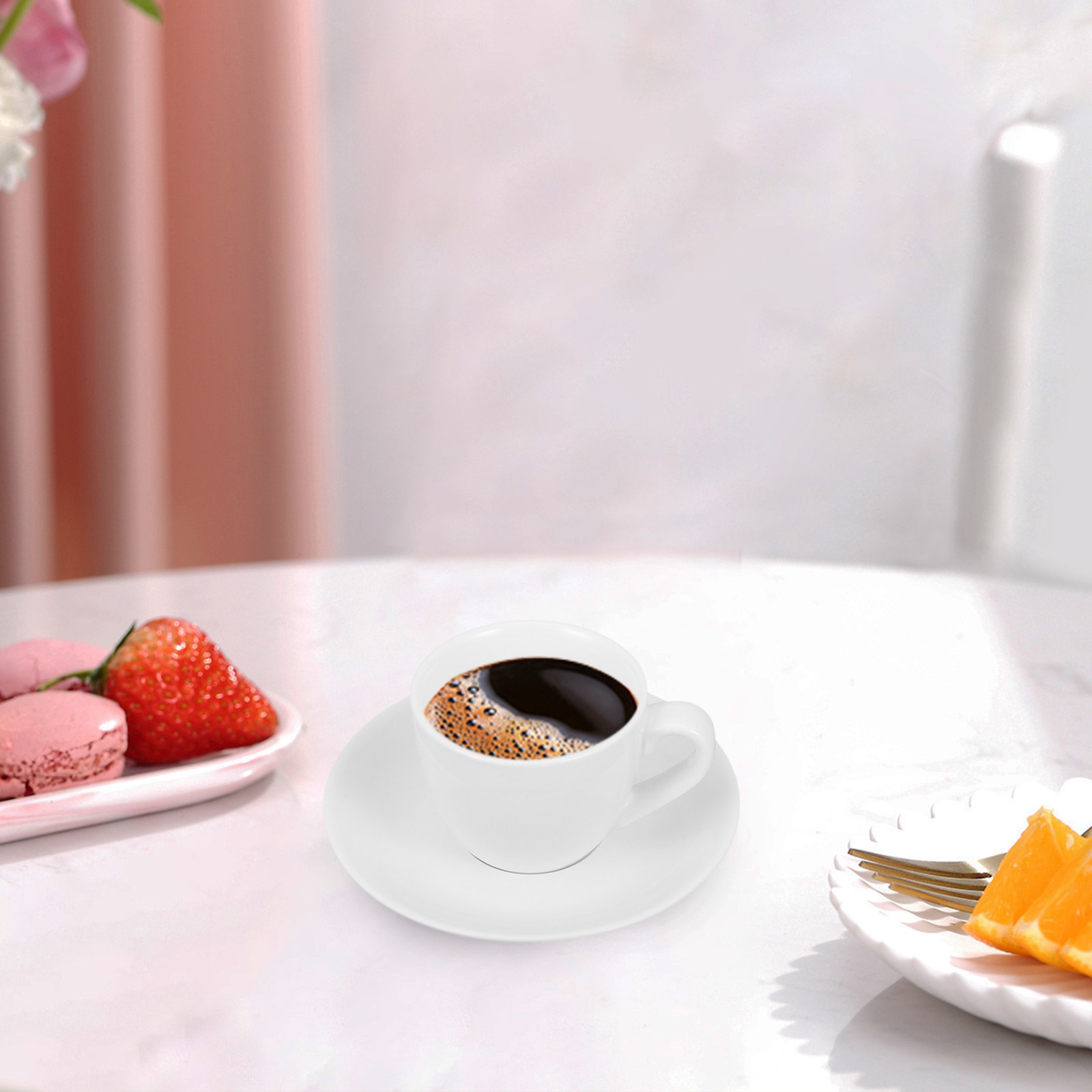 Coffee Tea Home - 1 Takım Kahve Fincanı ve Tabağı,