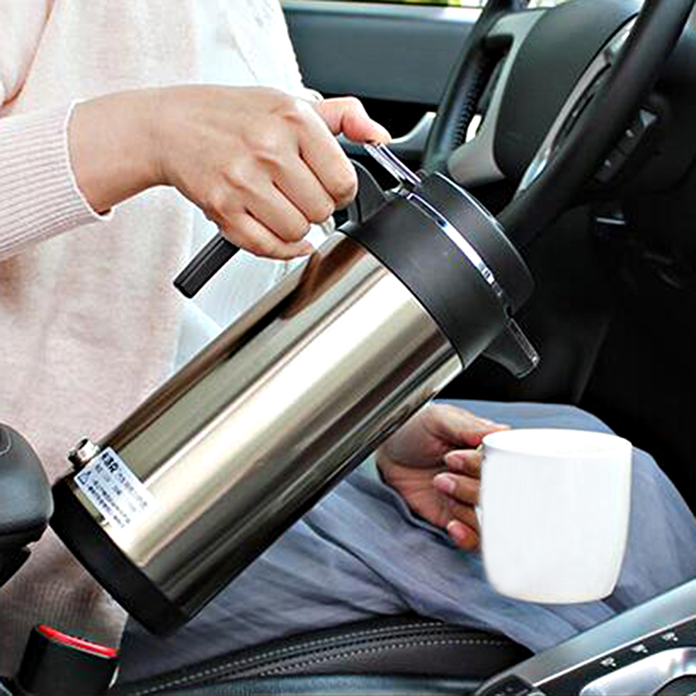Tea And Coffee Kettle - 1200ML 12V/24V Elektrikli Isıtma Kupası Su