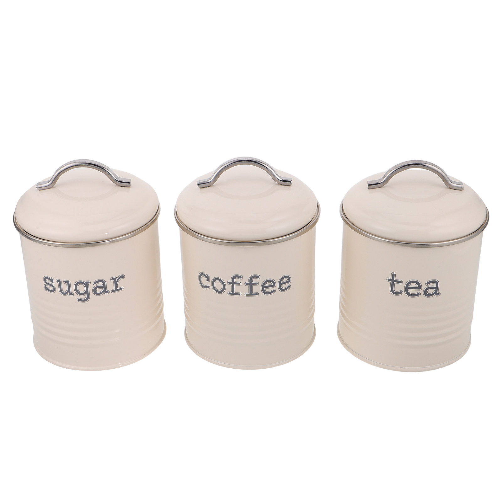 Coffee Tea And Sugar Set - 3 adet mühürlü kahve çekirdeği konteyner