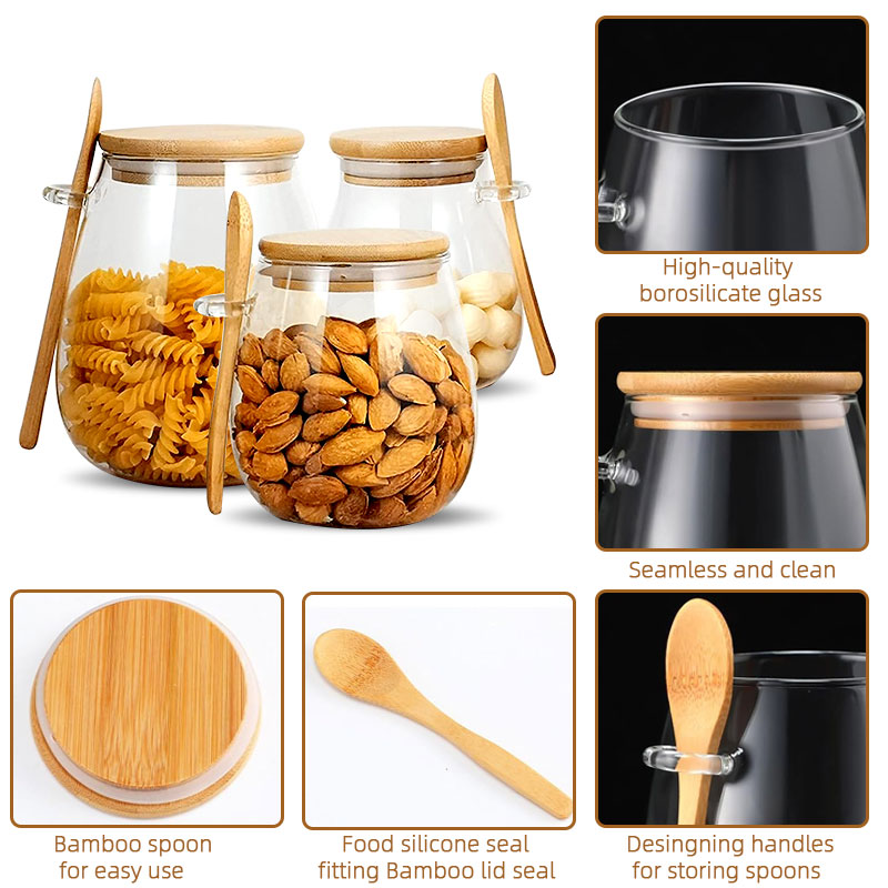 34oz mühürlü cam kavanoz kaşık - Coffee Tea Canister Set incelemesi ve fiyatı