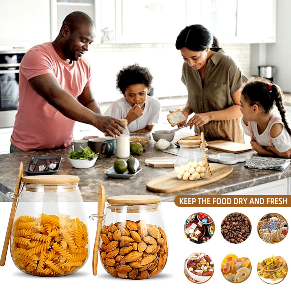34oz mühürlü cam kavanoz kaşık - Coffee Tea Canister Set incelemesi ve fiyatı