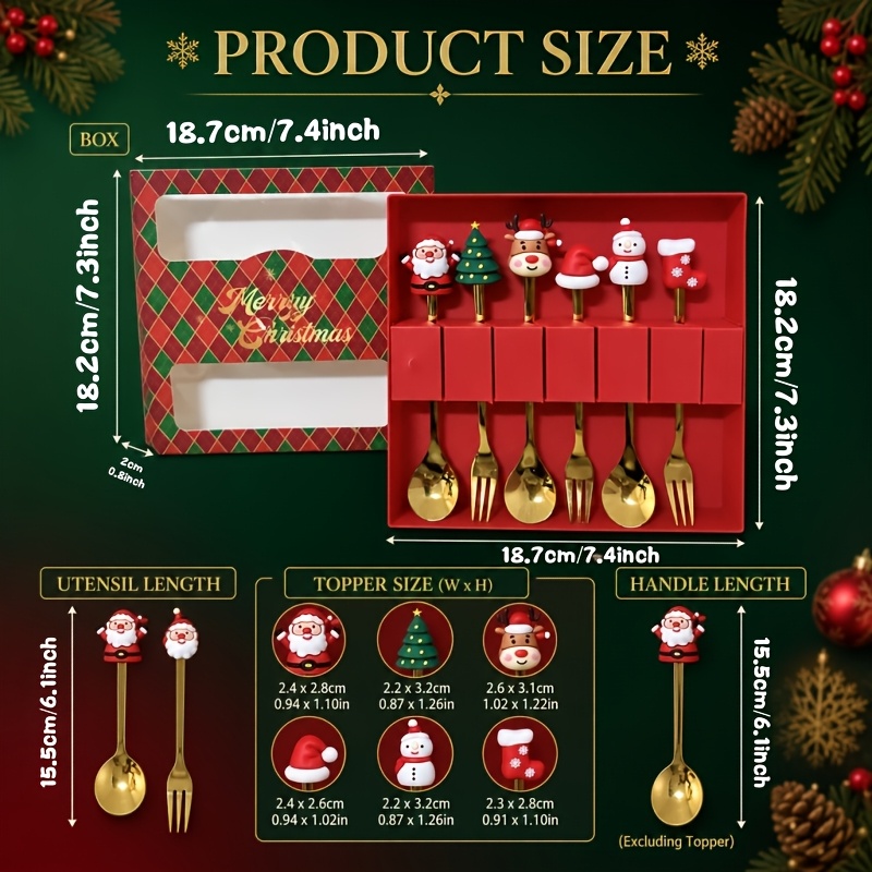 6 Parça Şenlikli Noel Kaşık Ça - Coffee Tea Festival incelemesi ve fiyatı