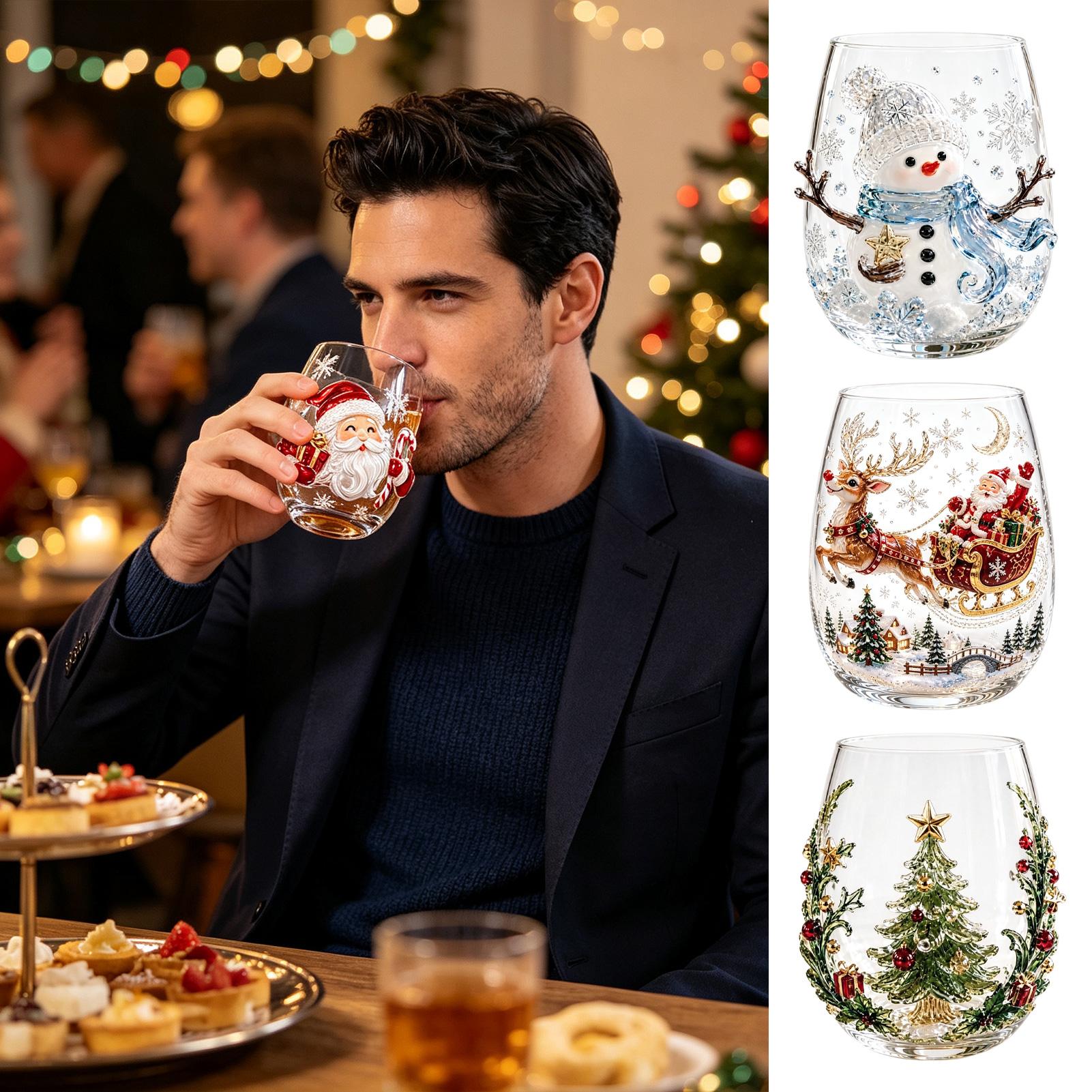 350ml 3D Desenli Noel Cam Kupa - Coffee Tea Festival incelemesi ve fiyatı