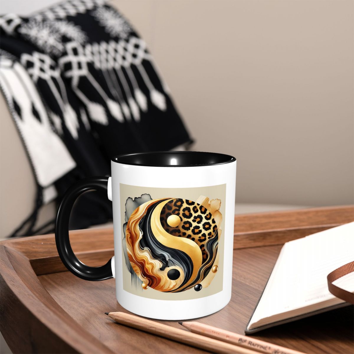 Leopar Yin Yang Lüks Altın Mer - Coffee Tea Yin Yang incelemesi ve fiyatı