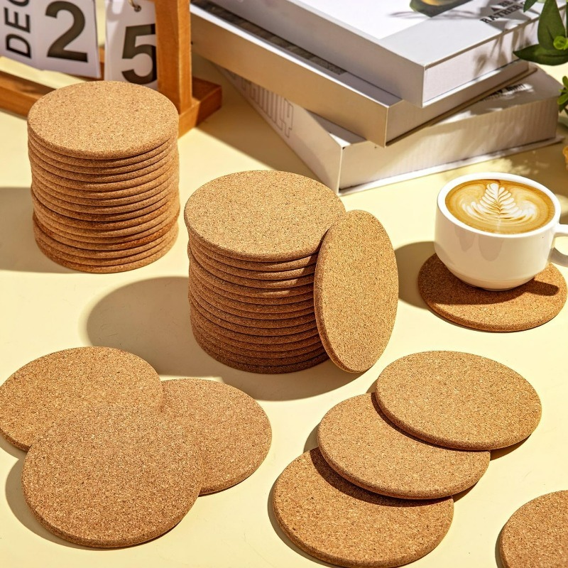Doğal Ahşap Yuvarlak Mantar Ba - Coffee Tea Station incelemesi ve fiyatı