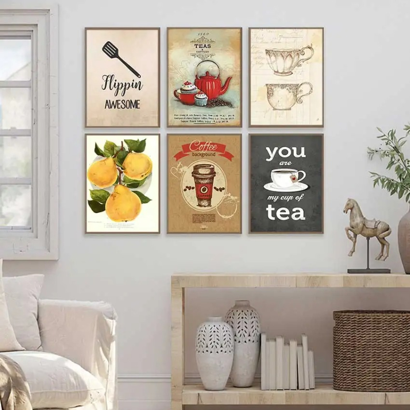 Vintage Sıcak Kahve Çay Saati  - Coffee Tea Poster incelemesi ve fiyatı