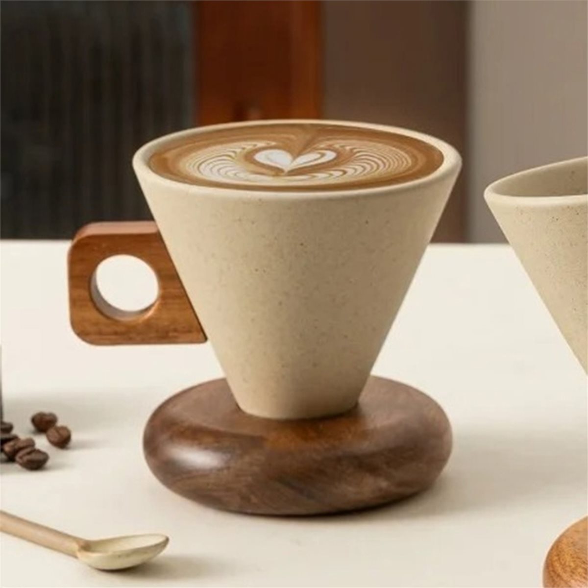 Seramik Kahve Fincanı ve Ahşap - Coffee Tea Cups incelemesi ve fiyatı