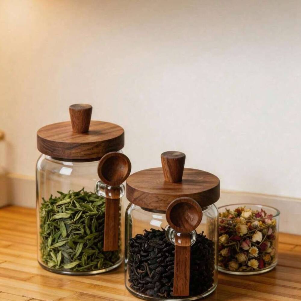 3 Parçalı Set Şeffaf Cam Kavan - Coffee Tea Canister Set incelemesi ve fiyatı