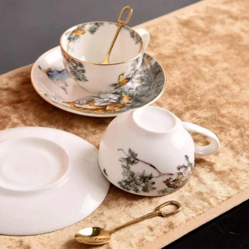 Retro İngiliz Kemik Çini Orman - Coffee Tea Love incelemesi ve fiyatı