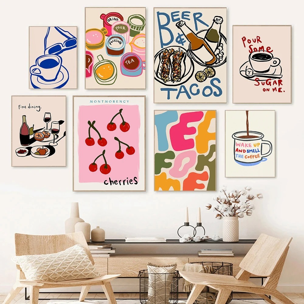 Kahve Dükkanı Öğleden Sonra Ça - Coffee Tea Poster incelemesi ve fiyatı
