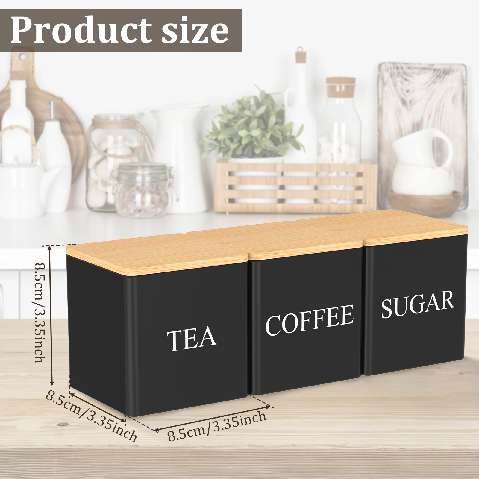 3'lü Set 500ml Çay Şeker Kahve - Coffee Tea Canister Set incelemesi ve fiyatı