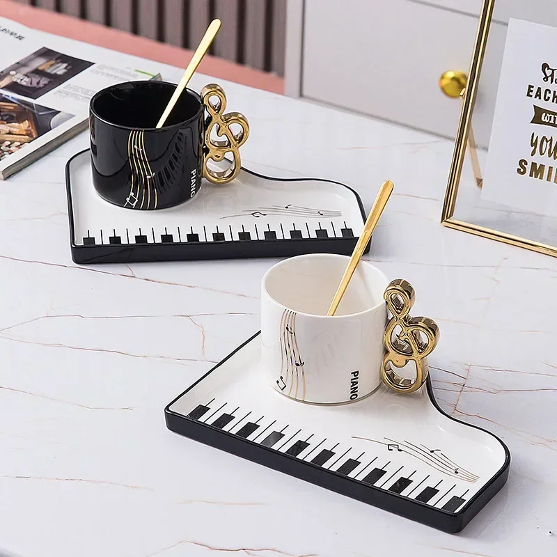 200ml yaratıcı piyano kahve ku - Mug Tea Coffee incelemesi ve fiyatı