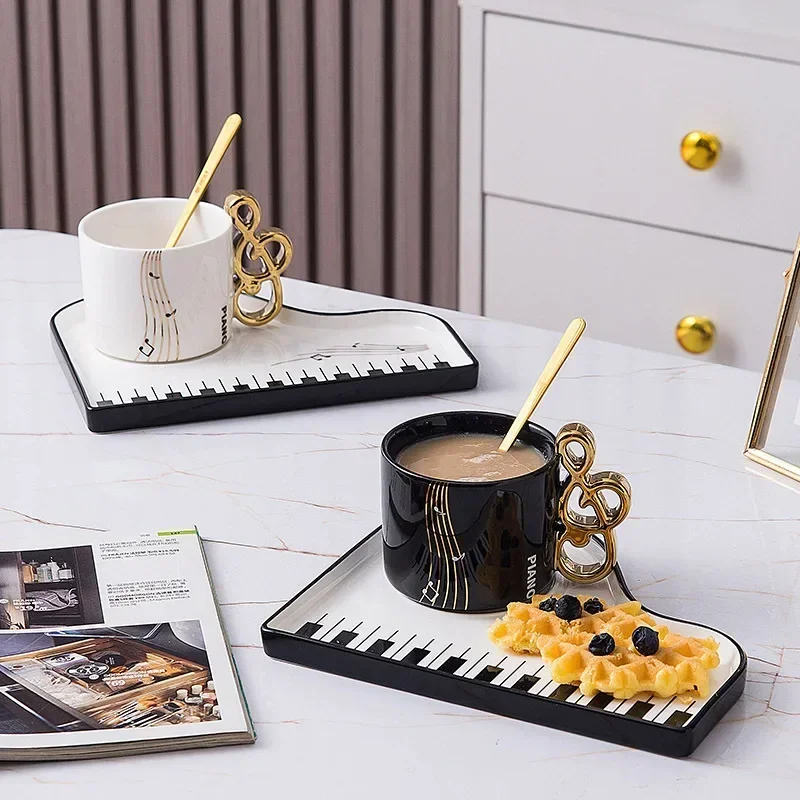 200ml yaratıcı piyano kahve ku - Mug Tea Coffee incelemesi ve fiyatı