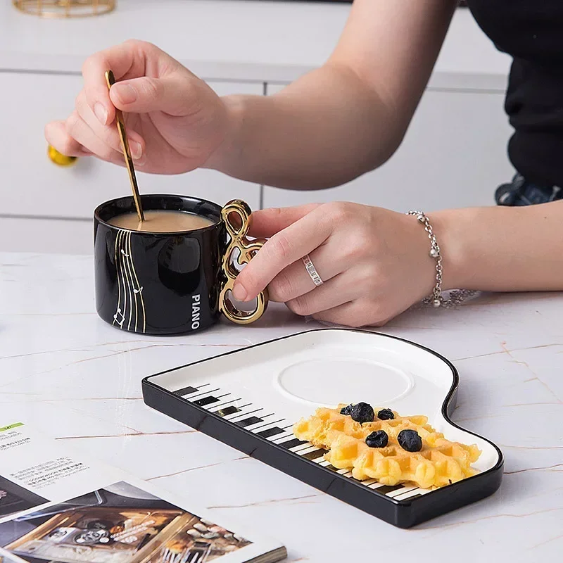 200ml yaratıcı piyano kahve ku - Mug Tea Coffee incelemesi ve fiyatı