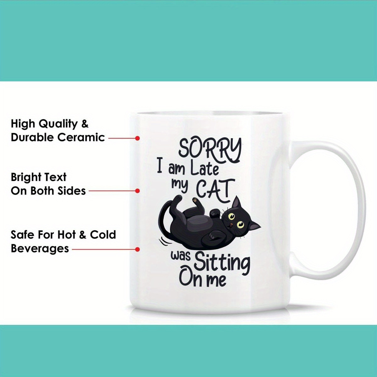 1'li Komik Kedi Şekilli Serami - Coffee Tea With Me incelemesi ve fiyatı