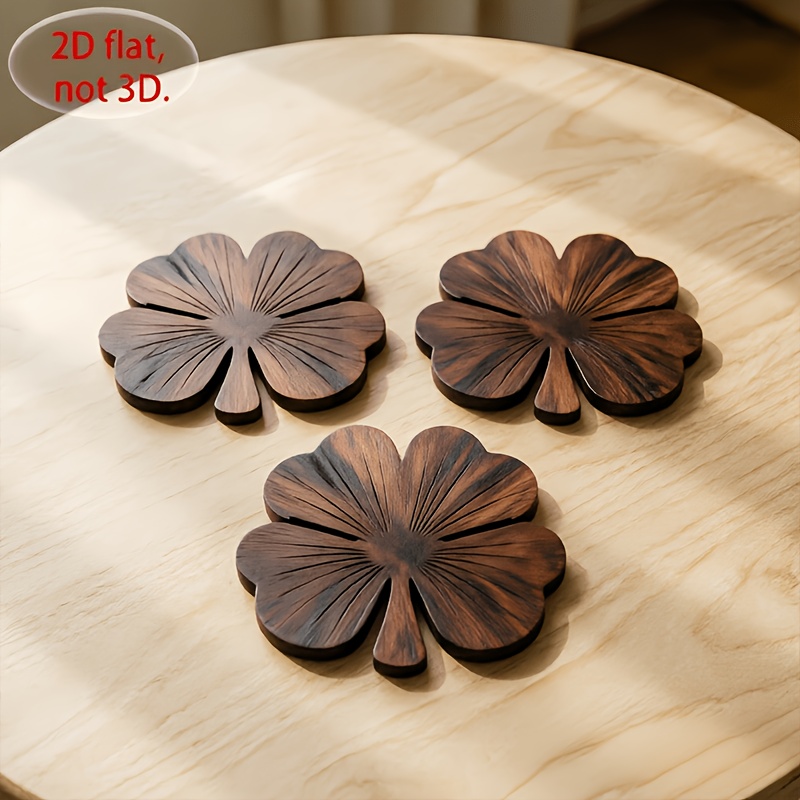 4 Adet 2D Düz Yonca Ahşap Bard - Coffee Tea Catering incelemesi ve fiyatı