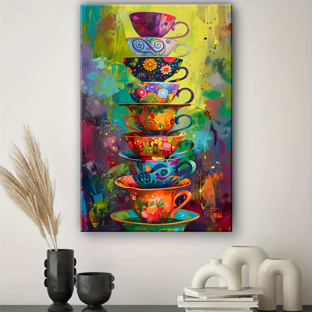 Renkli Yığılmış Çay Fincanları - Mug Tea Coffee incelemesi ve fiyatı