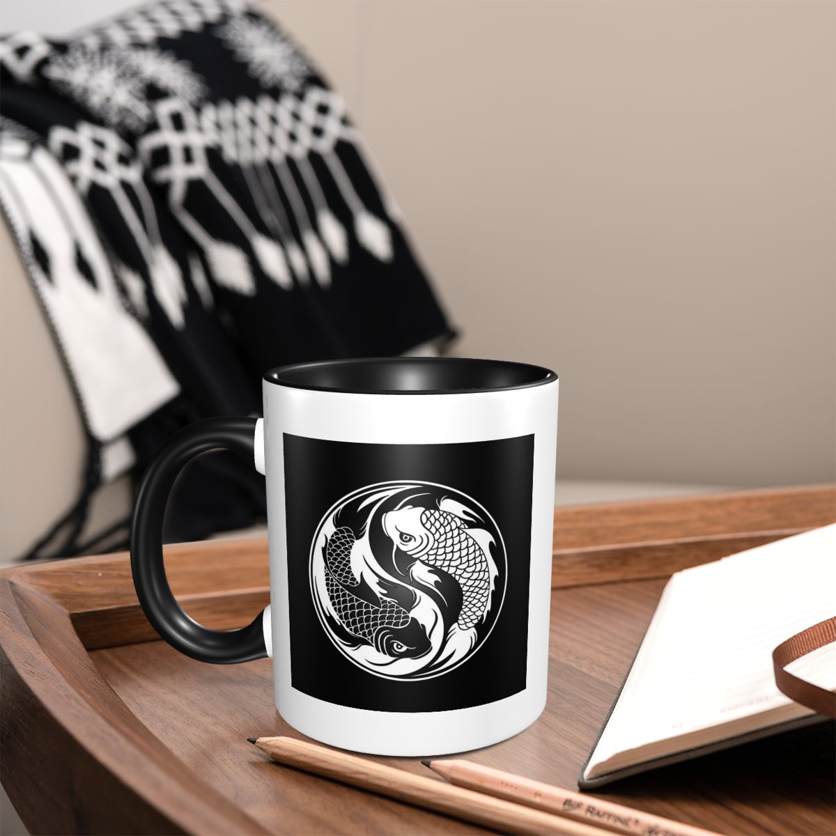 Siyah Beyaz Yin Yang Koi Balık - Coffee Tea Yin Yang incelemesi ve fiyatı